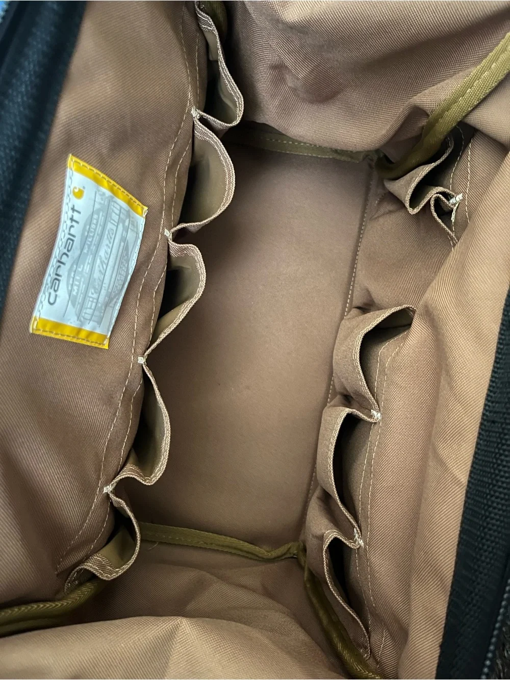 CARHARTT 14” Utility Tool Bag Brown 26 Pocket Heavy Duty Water Resistant Tote